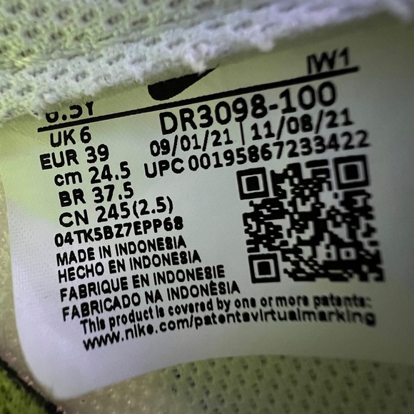 |•NIKE•| Nike AIR Sneakers Athletic Shoes Blue Size 6.5 Y/ 7 Men / 8.5 Women - Picture 9 of 12